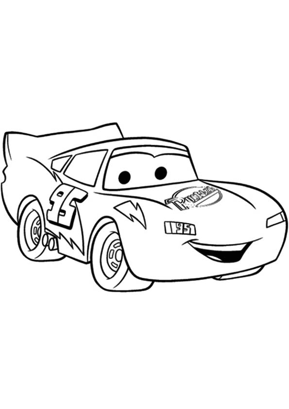 Desenho de Relâmpago Mcqueen Grátis para Colorir e Pintar