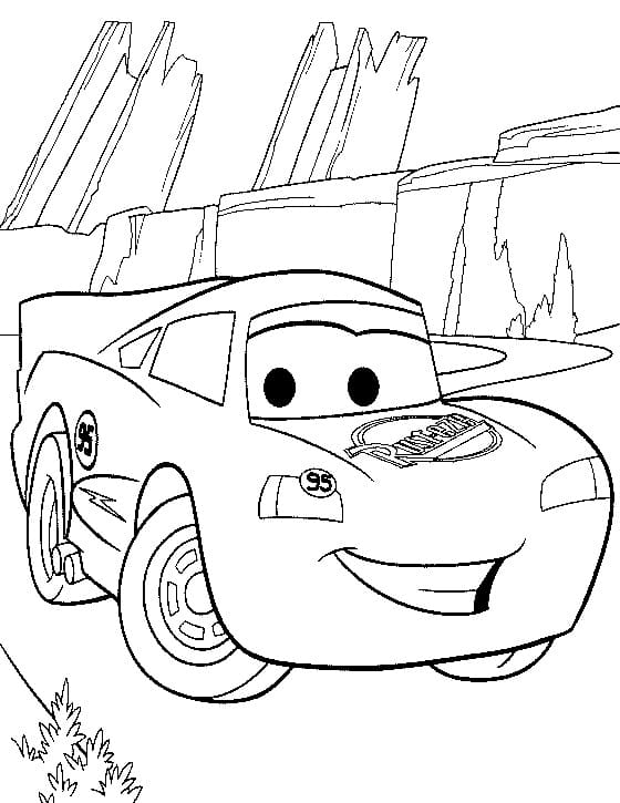 Desenho de Relâmpago Mcqueen para Imprimir Pdf Grátis e Pintar