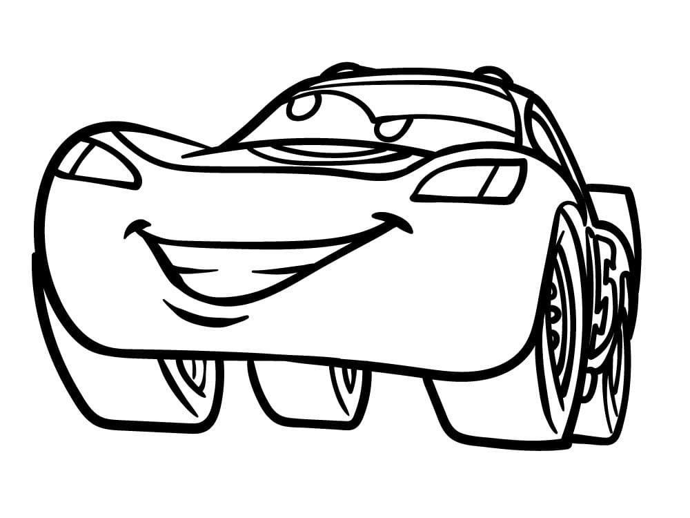 Desenho de Relâmpago Mcqueen para Pintar Pdf Grátis