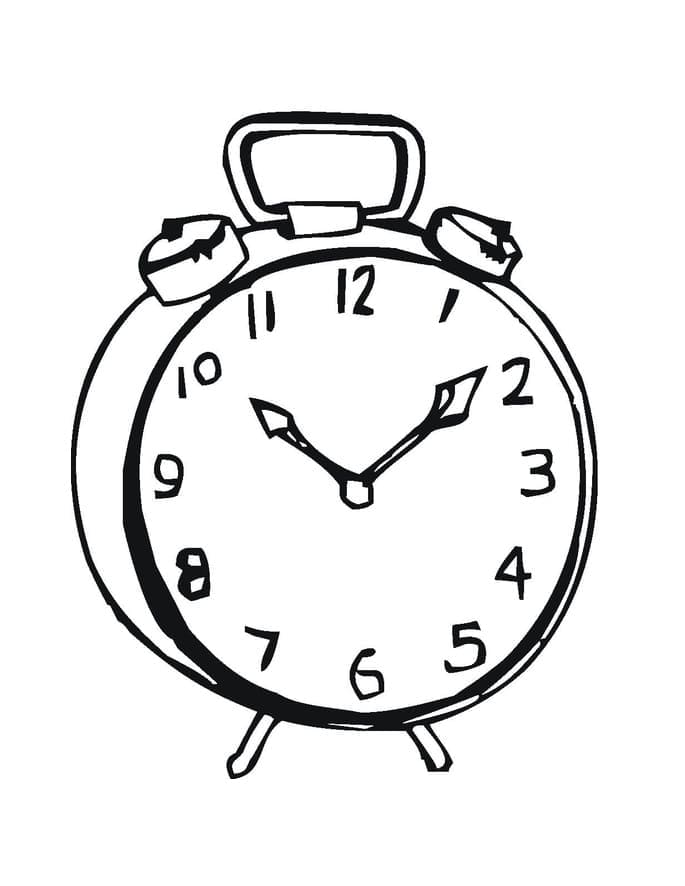 Desenho de Imagem de Relógio para Colorir e Pintar