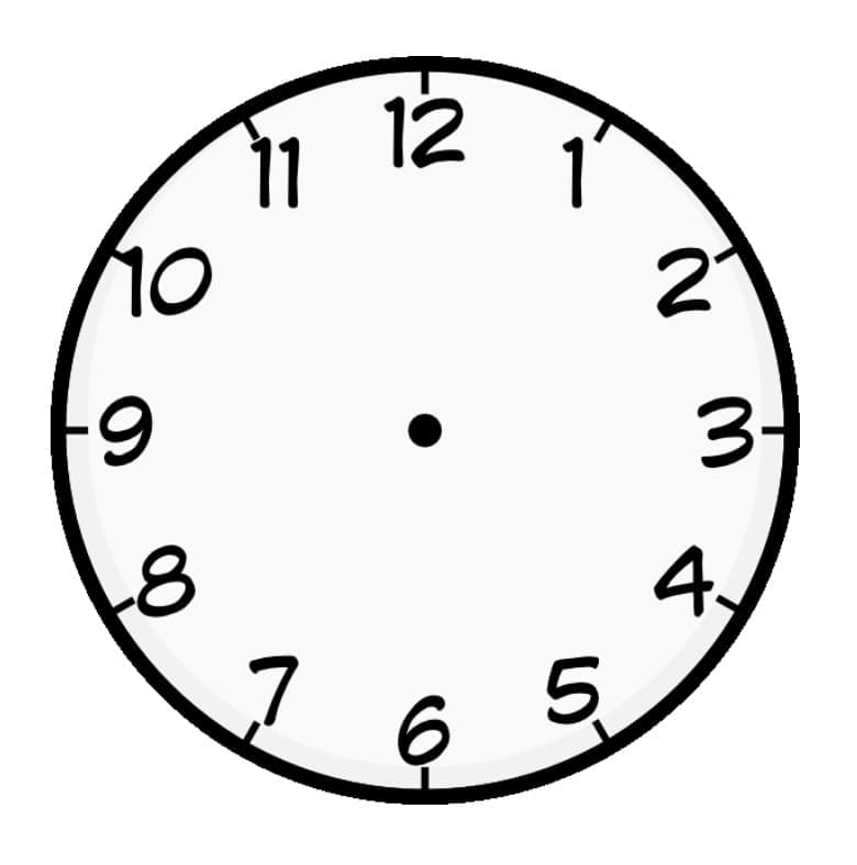 Desenho de Relógio Fácil para Colorir e Pintar