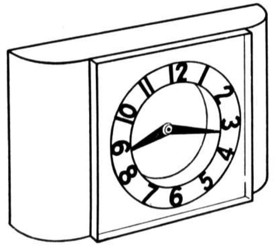 Desenho de Relógio Normal para Colorir e Pintar
