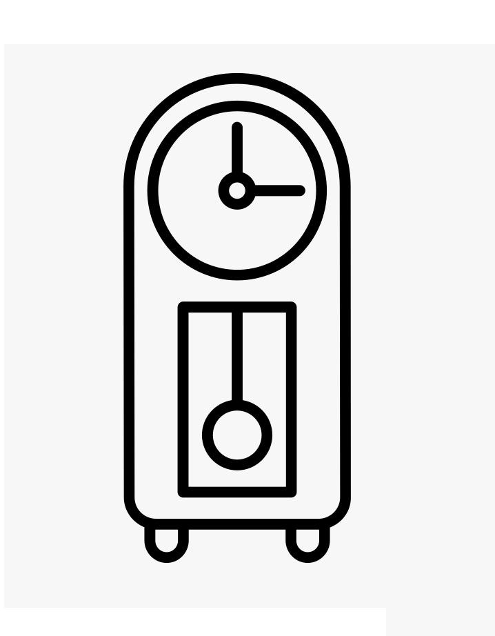 Baixar Desenho Simples de Relógio para Pintar A4