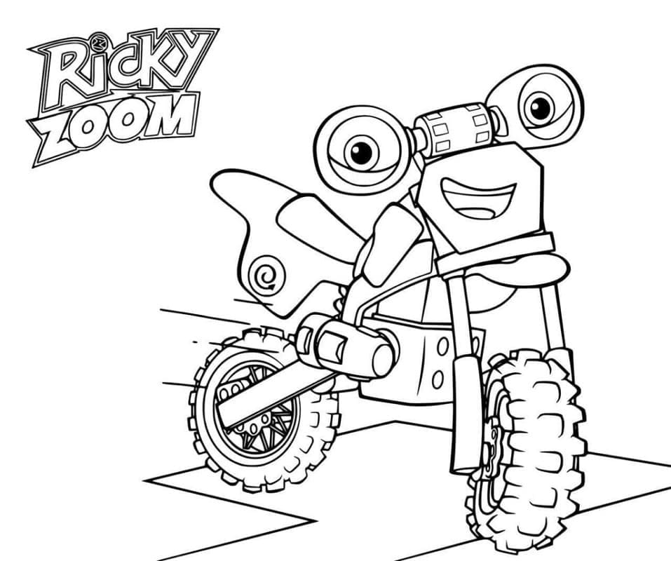 Desenho Loop de Ricky Zoom para Colorir e Pintar