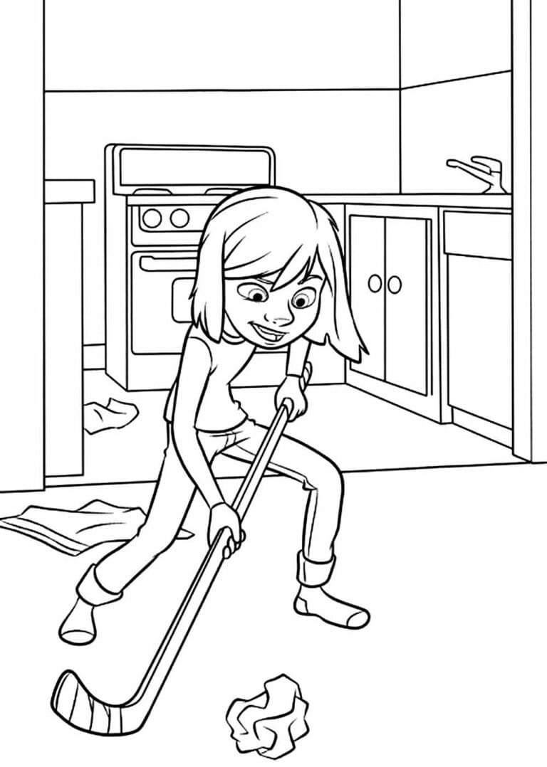 Desenho de Riley Andersen Divertida Mente para Colorir e Pintar