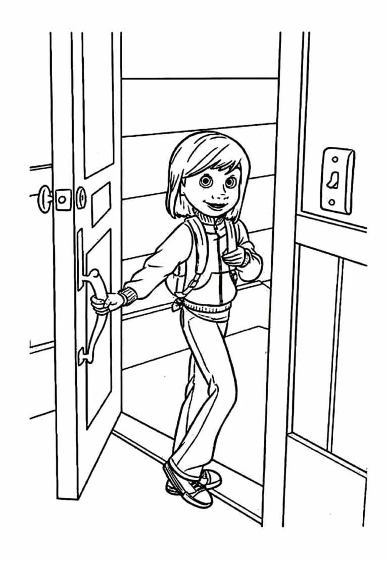 Desenho de Riley Divertidamente para Colorir e Pintar