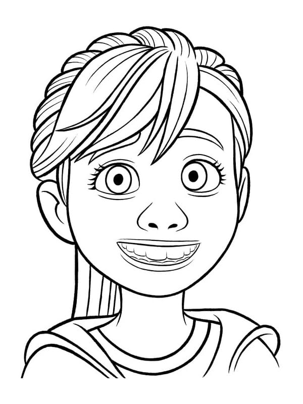 Desenho de Riley Feliz para Colorir e Pintar