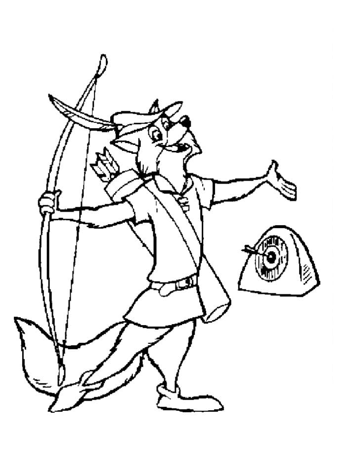 Desenho de Robin Hood Download para Colorir e Pintar