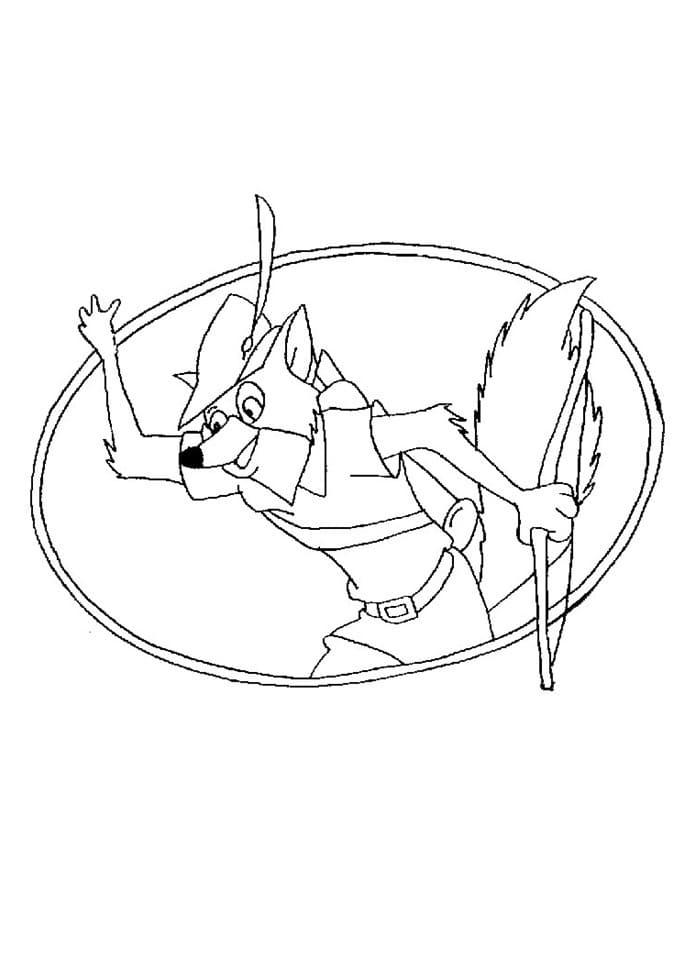 Desenho de Robin Hood Imprimivel Pdf para Colorir e Pintar