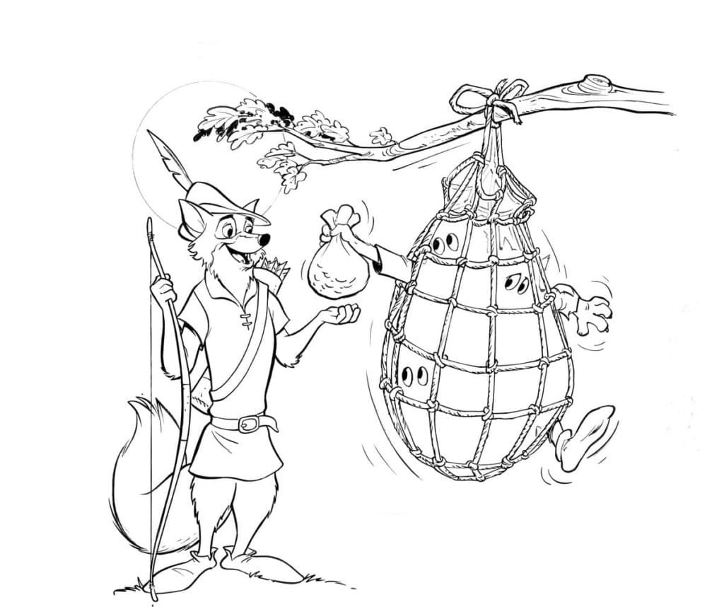 Desenho de Robin Hood para Pintar Pdf Grátis