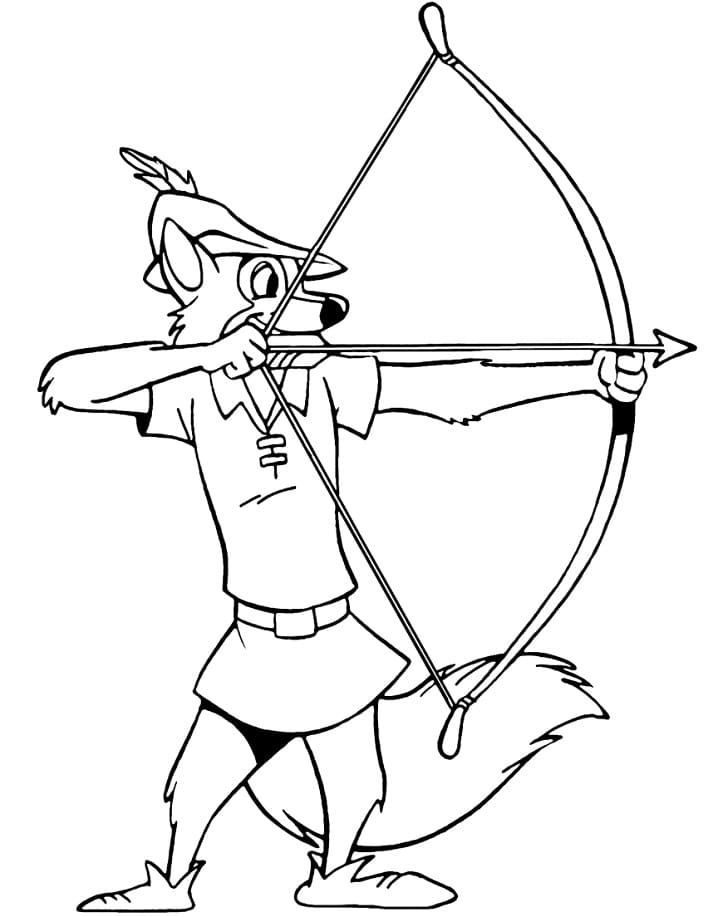 Desenho de Robin Hood Pdf para Colorir e Pintar