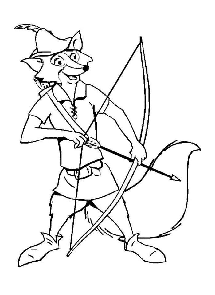 Desenho de Robin Hood Pdf para Colorir Grátis e Pintar