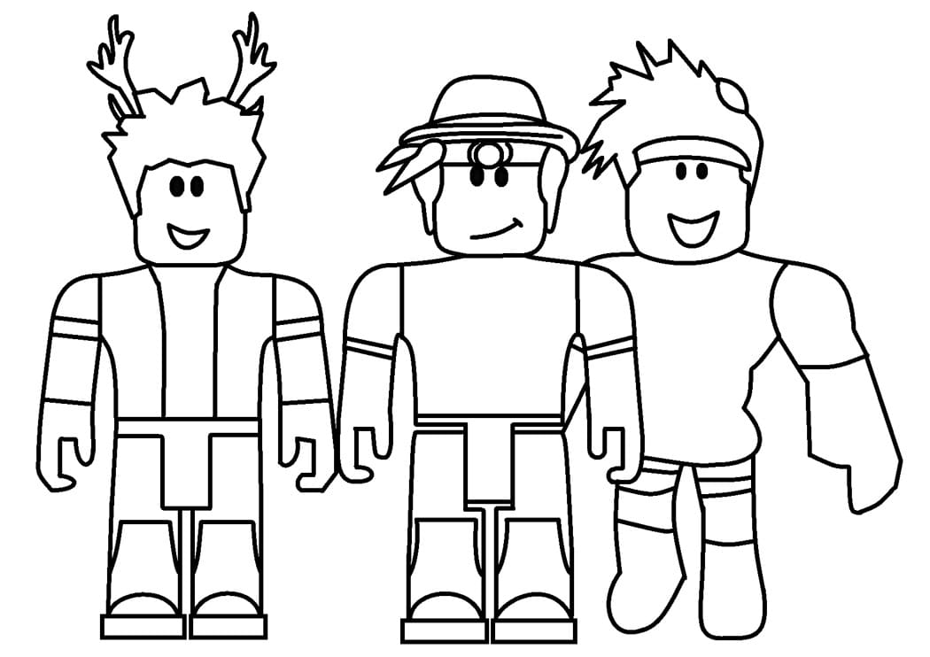 Desenho com Personagens do Roblox para Colorir de Graça e Pintar