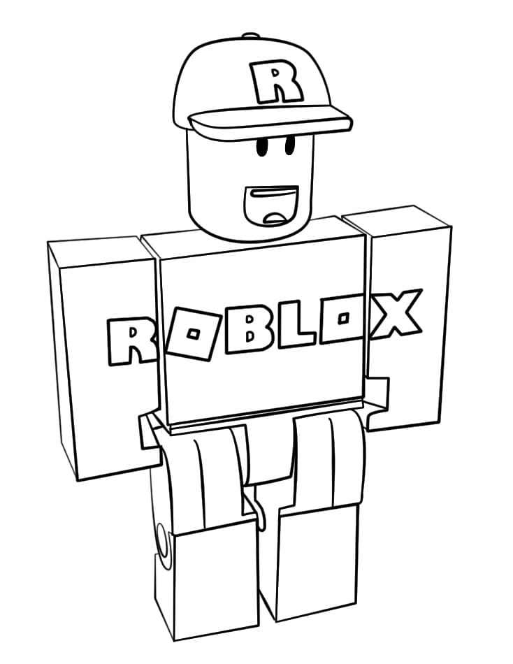 Desenho Convidado Roblox para Colorir e Pintar