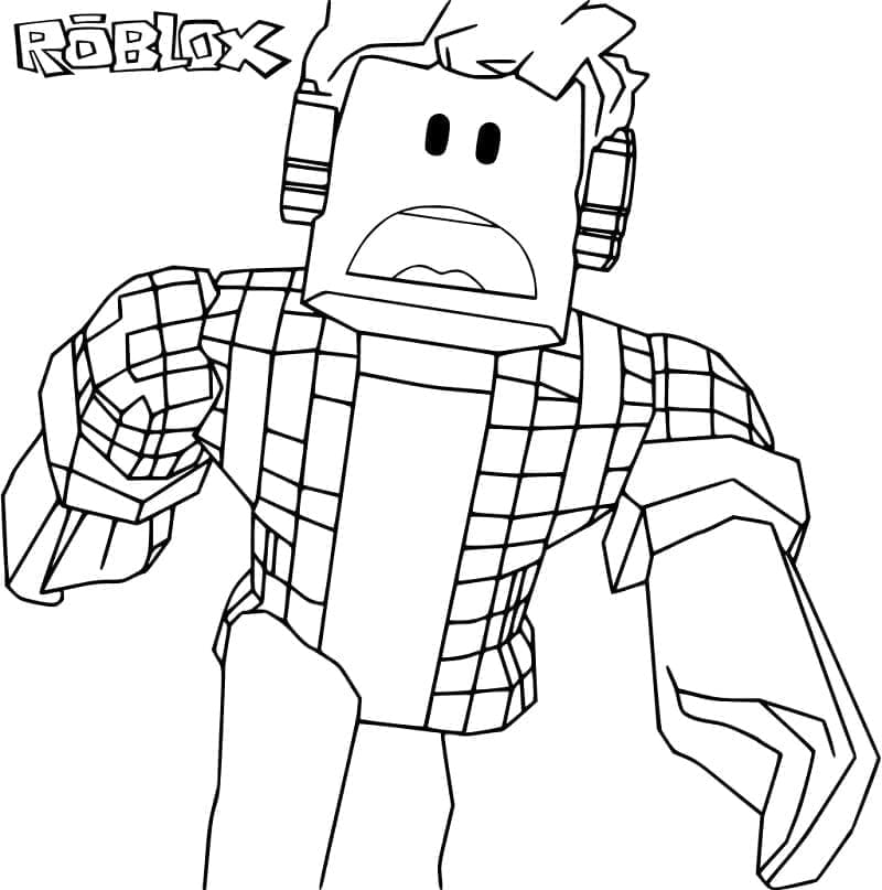 Desenho de Imagem de Roblox para Colorir e Pintar