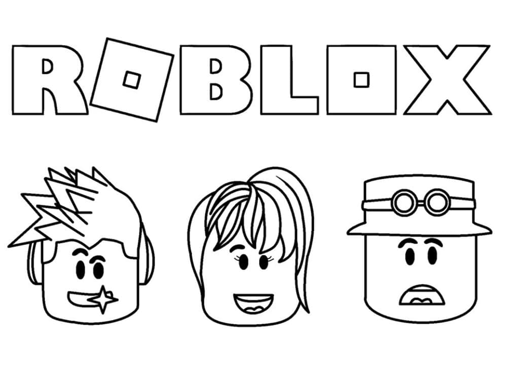 Desenho de Jogo Roblox Grátis para Colorir e Pintar