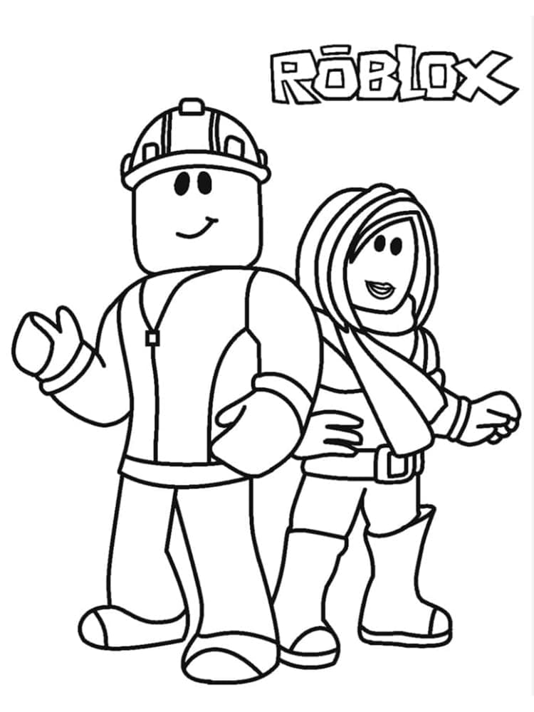 Desenho de Jogo Roblox Imprimivel para Crianças para Colorir e Pintar