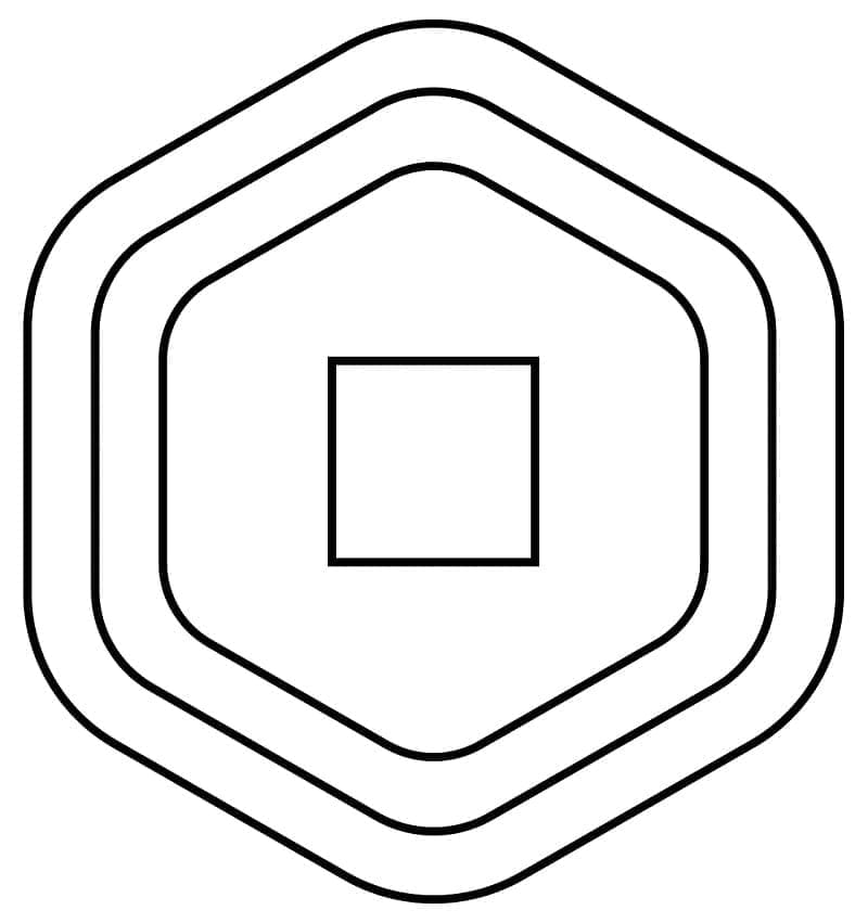 Desenho de Logotipo do Roblox para Colorir e Pintar