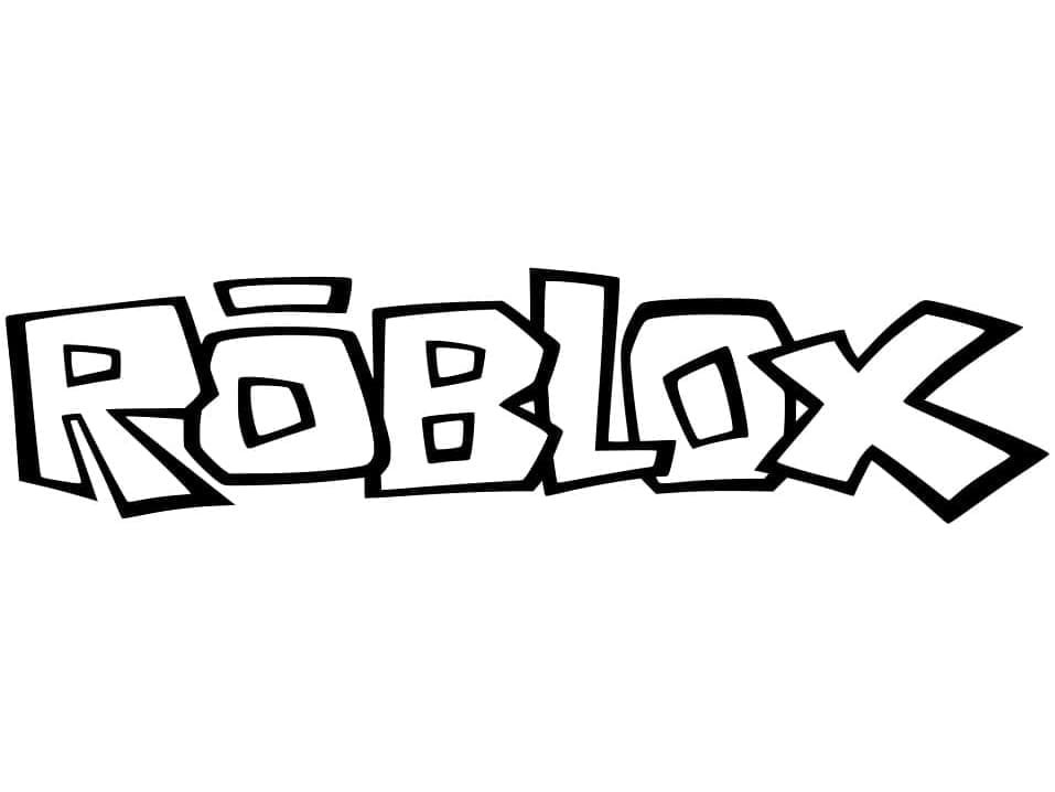 Desenho de Logotipo Roblox para Colorir e Pintar