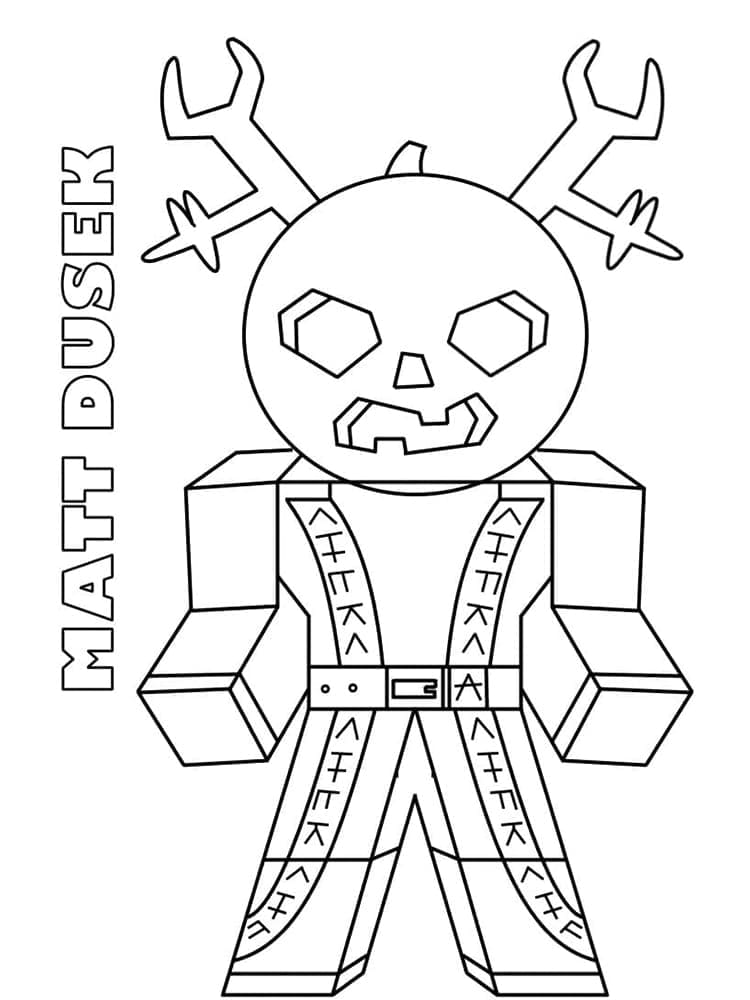 Desenho de Matt Dusek de Roblox para Colorir e Pintar