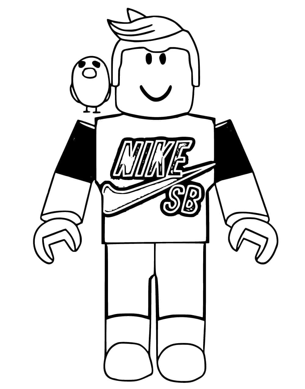 Desenho de Nike Roblox para Colorir e Pintar