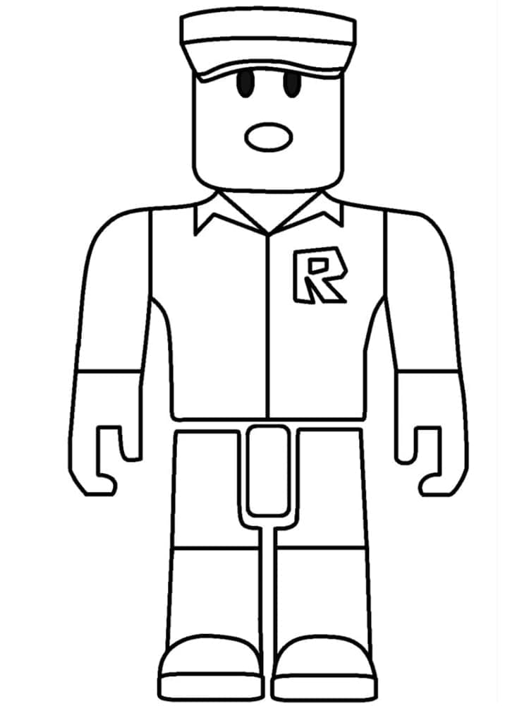 Desenho de o Jogador Roblox para Colorir e Pintar