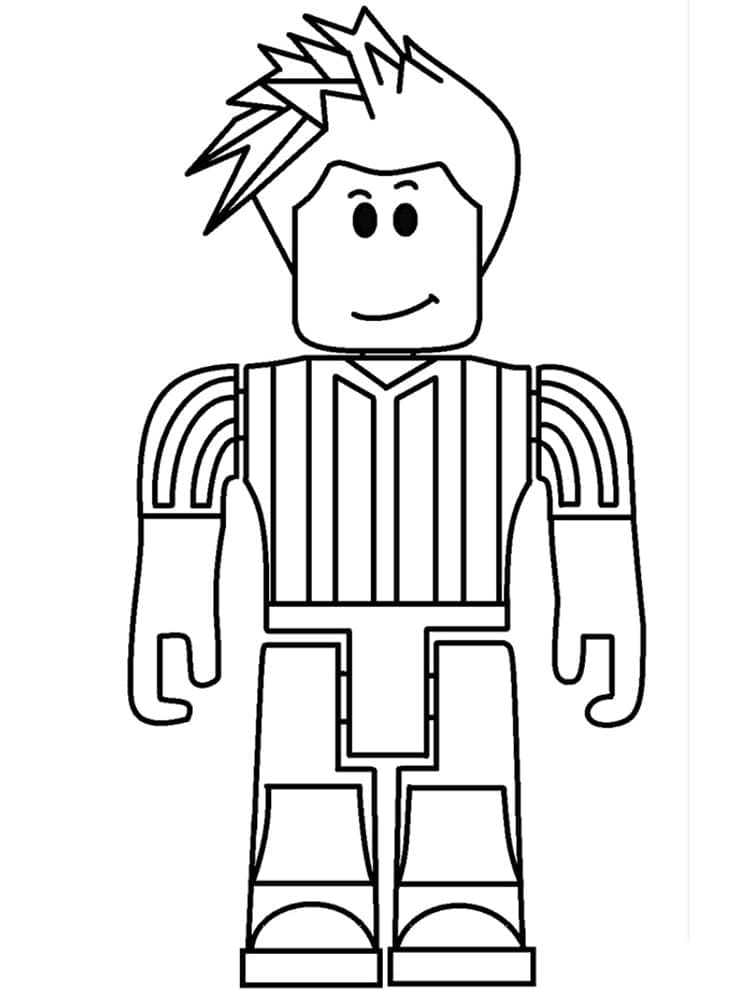 Desenho de Personagem Roblox para Colorir e Pintar