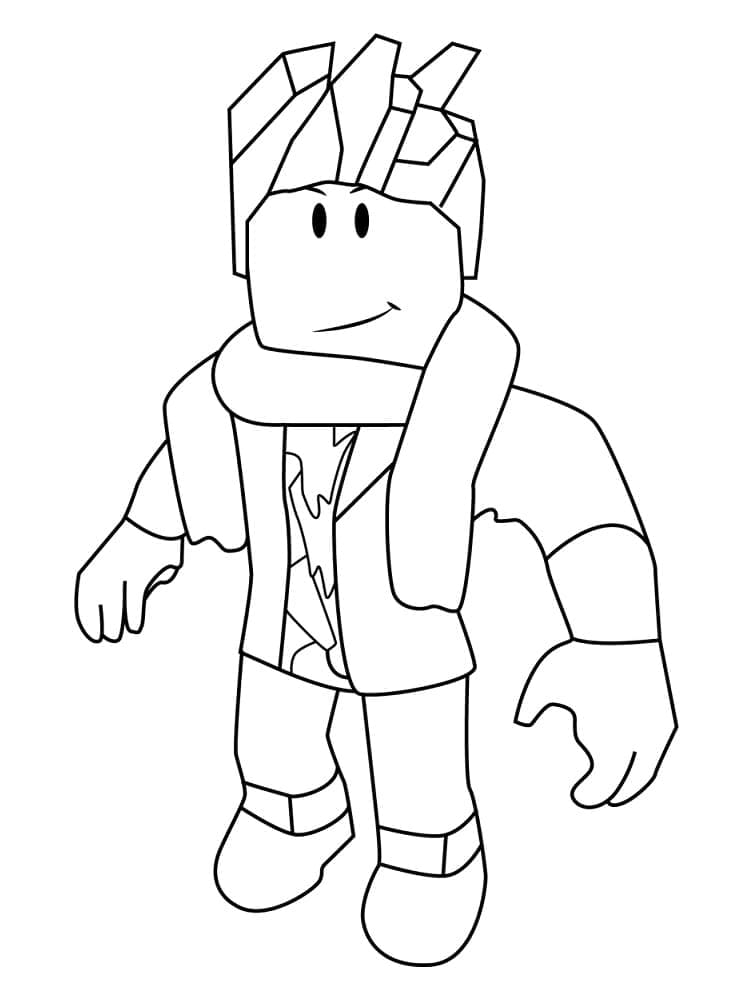Desenho de Punk Guy de Roblox para Colorir e Pintar