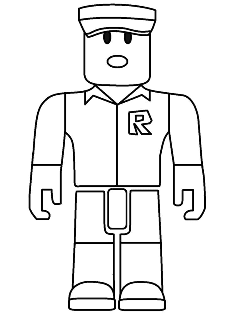 Desenho de Roblox Grátis para Colorir e Pintar