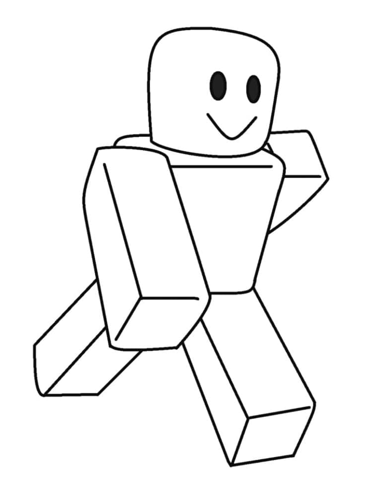 Desenho de Roblox Novato para Colorir e Pintar