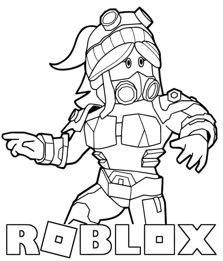 Desenho de Roblox para Crianças para Colorir e Pintar
