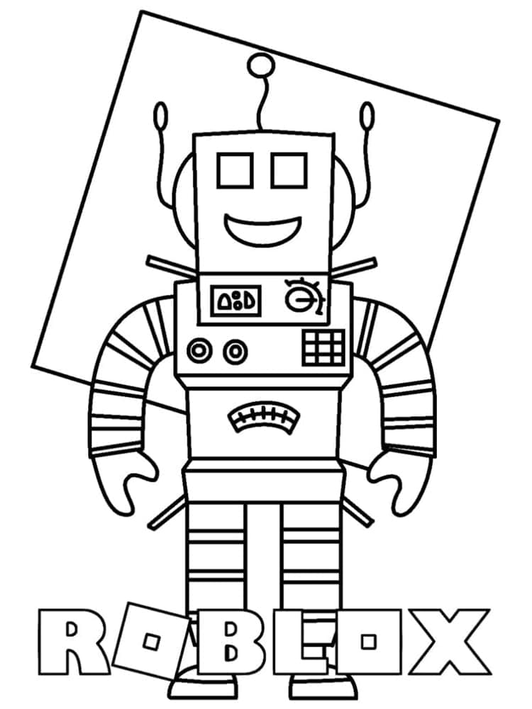 Desenho de Robô de Roblox para Colorir e Pintar