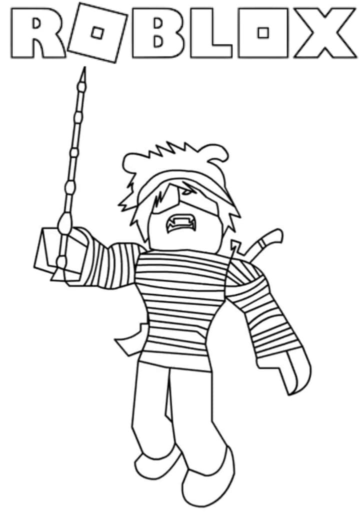 Desenho Grátis do Roblox para Colorir e Pintar