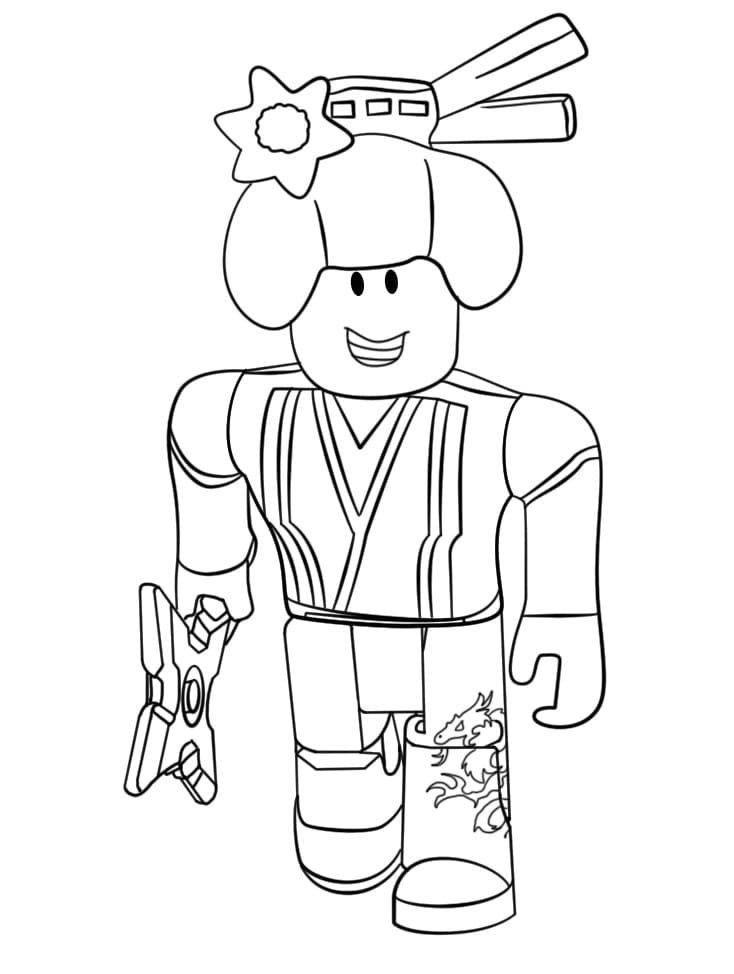 Desenho Ninja Roblox para Colorir e Pintar