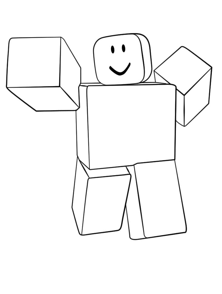 Desenho Novato Roblox para Colorir e Pintar