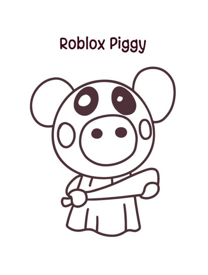 Desenho para Imprimir de Piggy Roblox Grátis e Pintar