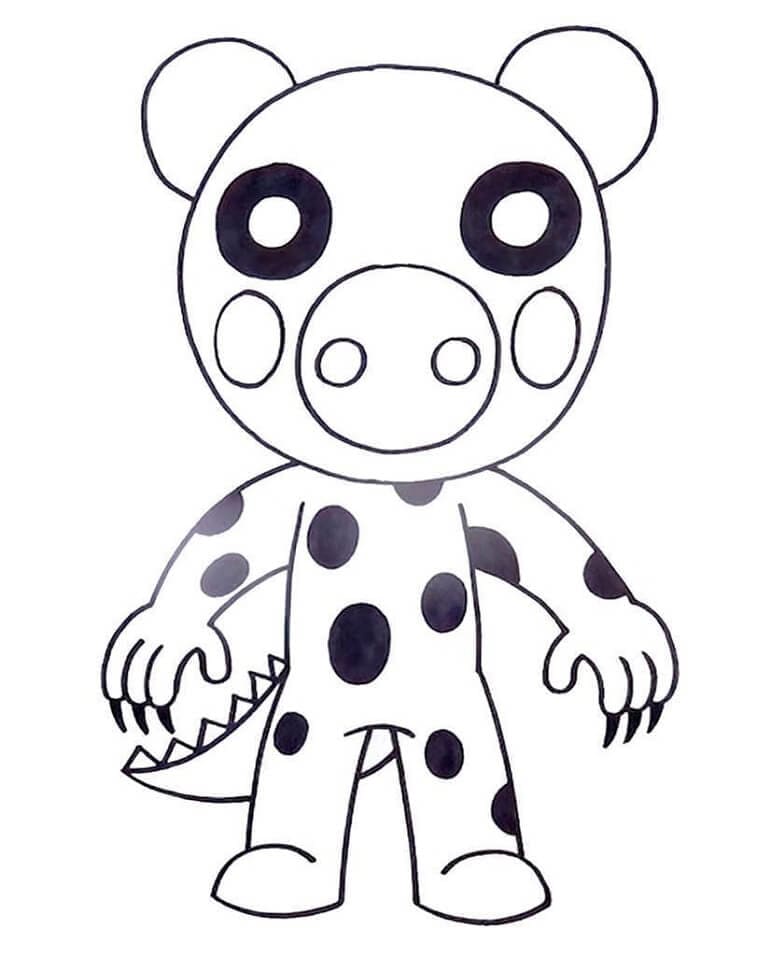 Desenho Piggy Roblox para Colorir e Pintar