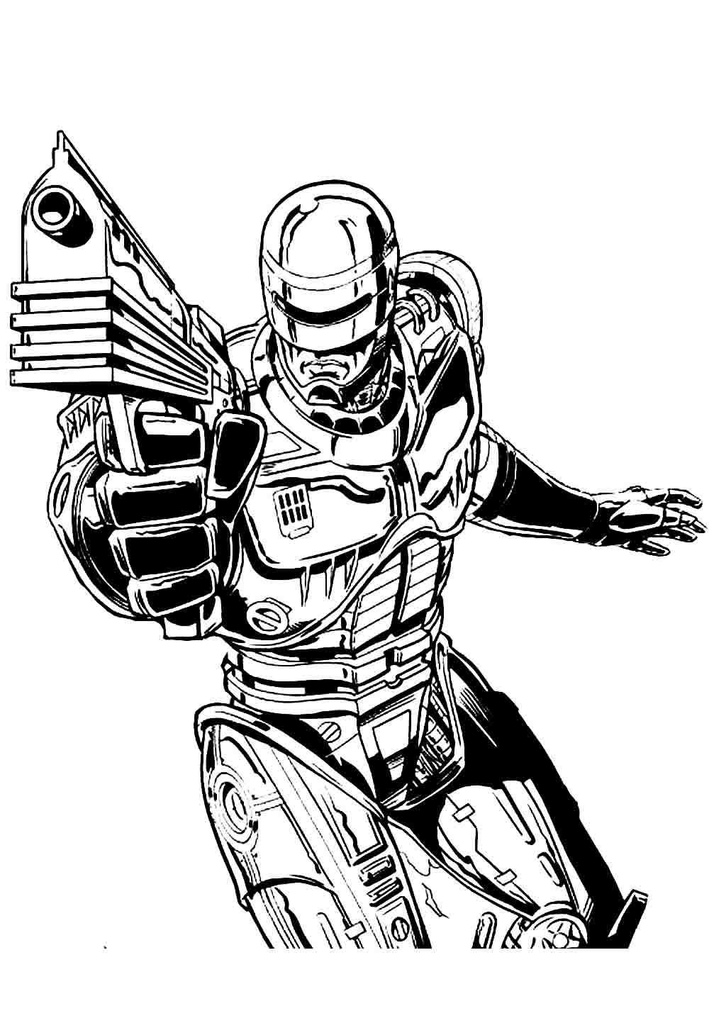Desenho de Robocop Download para Colorir e Pintar