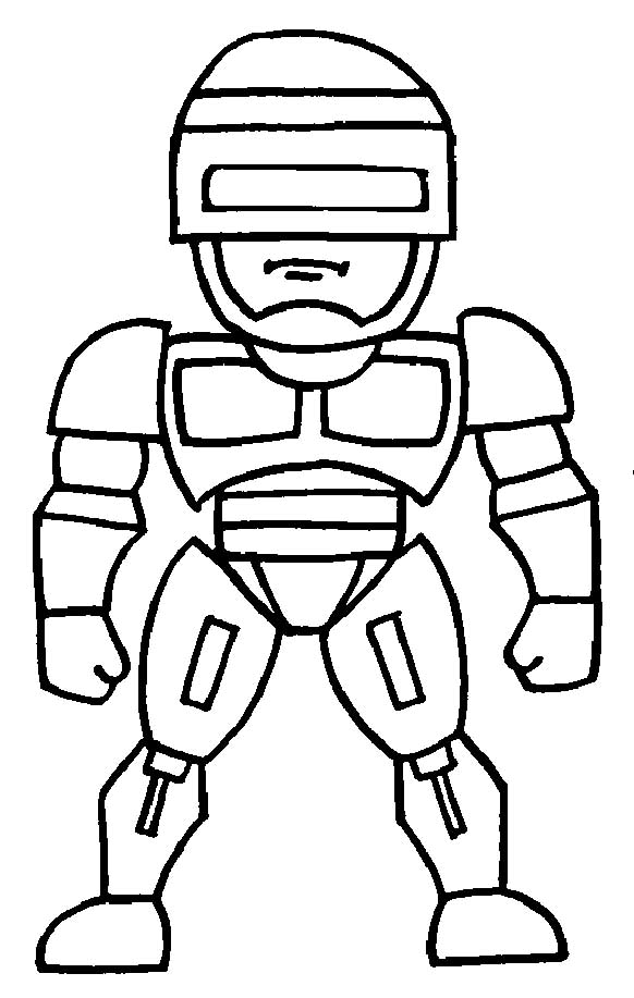 Desenho de Robocop Imprimivel para Imprimir e Colorir e Pintar