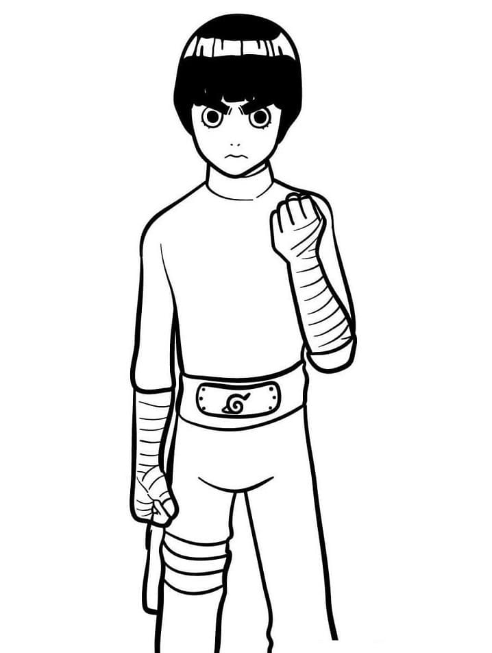 Desenho de Rock Lee de Naruto Shippuden para Colorir e Pintar