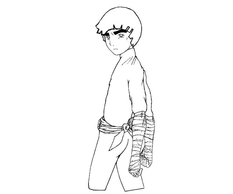 Desenho de Rock Lee para Colorir Gratuitamente e Pintar