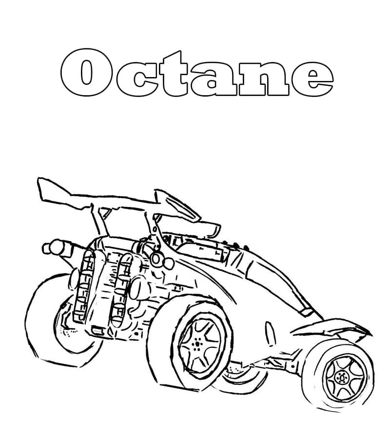 Desenho de Rocket League Octane para Colorir e Pintar