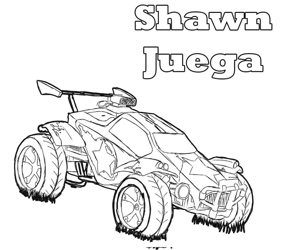 Desenho de Rocket League Shawn Juega para Colorir e Pintar