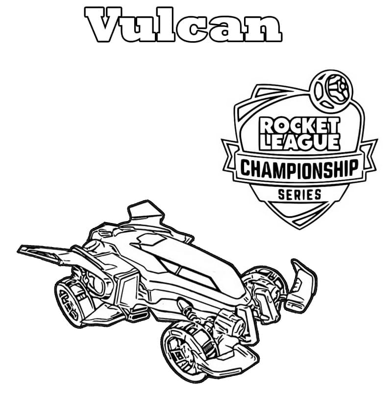Desenho de Rocket League Vulcan para Colorir e Pintar
