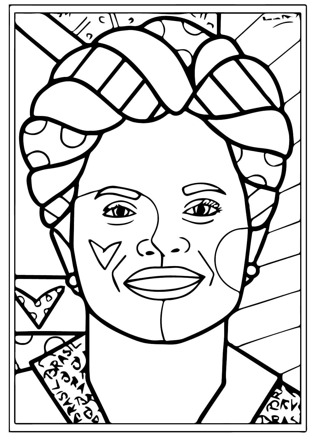 Desenhos de Imagem de Romero Britto para Colorir e Pintar