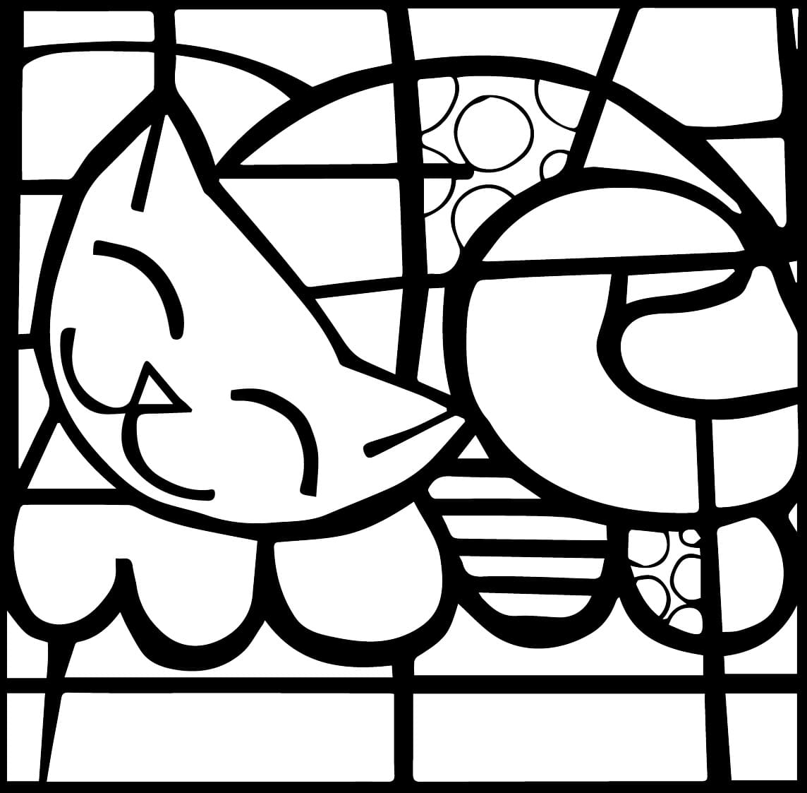 Desenhos de Romero Britto Imprimivel para Colorir e Pintar