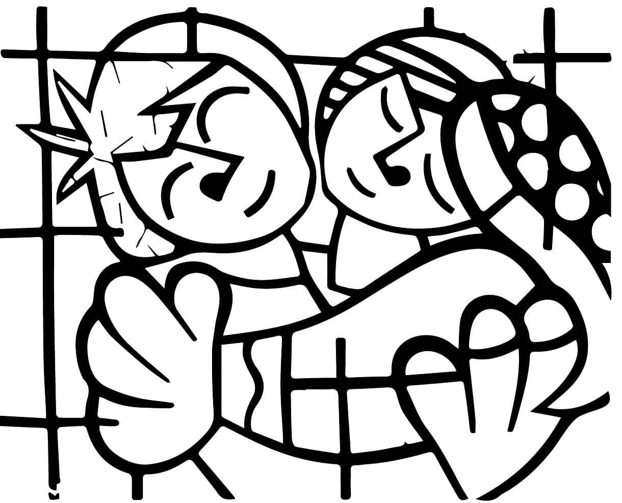 Desenhos de uma Imagem de Romero Britto para Colorir e Pintar