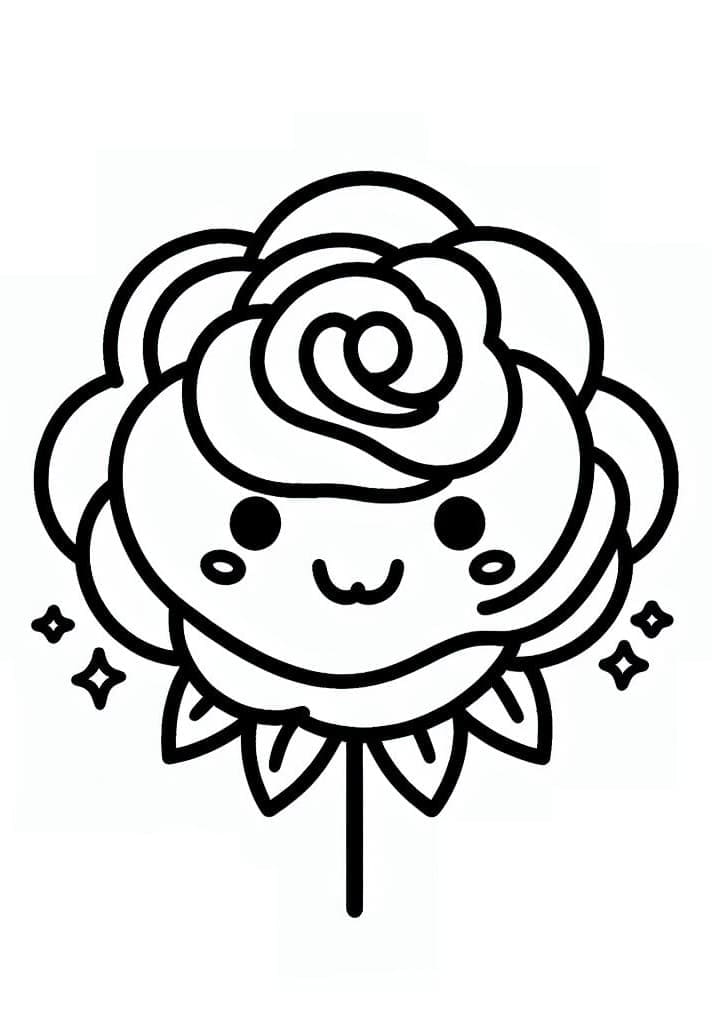 Desenhos de Rosa Muito Fofa para Colorir e Pintar