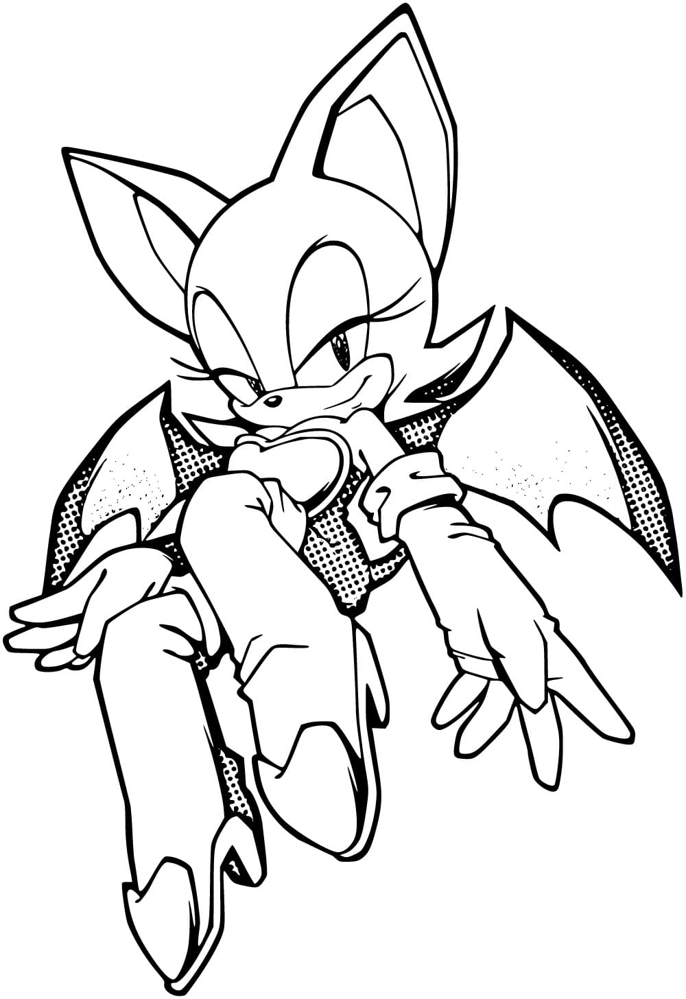 Desenho de Foto de Rouge The Bat para Colorir e Pintar