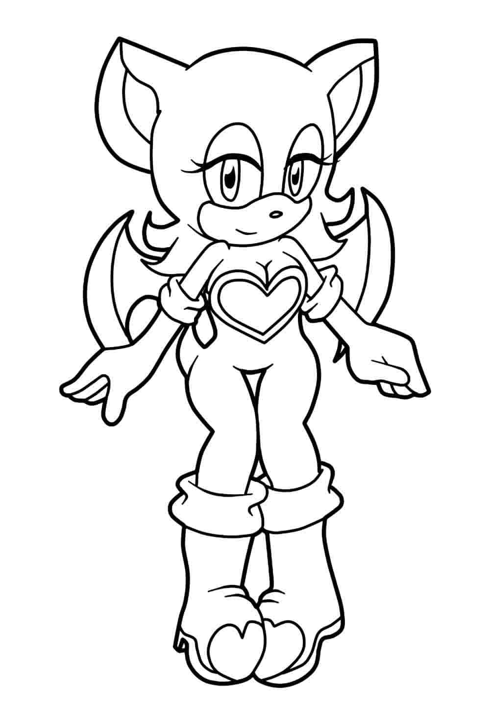 Desenho de Rouge The Bat Imprimivel Grátis para Colorir e Pintar